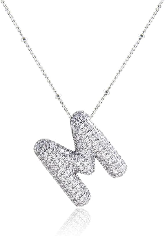 18K Gullbelagt Bokstavkjede i Sølv A–Z