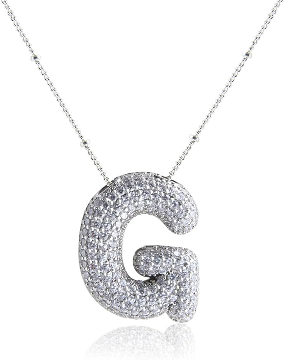 18K Gullbelagt Bokstavkjede i Sølv A–Z