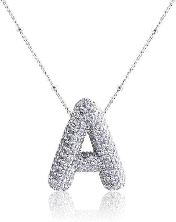 18K Gullbelagt Bokstavkjede i Sølv A–Z