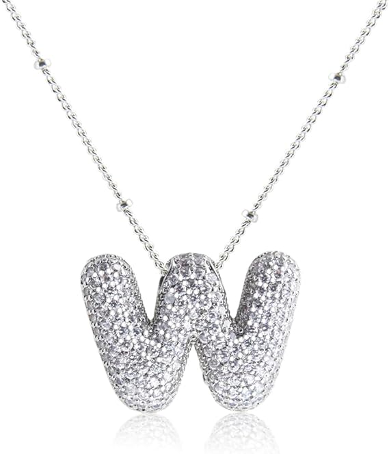 18K Gullbelagt Bokstavkjede i Sølv A–Z