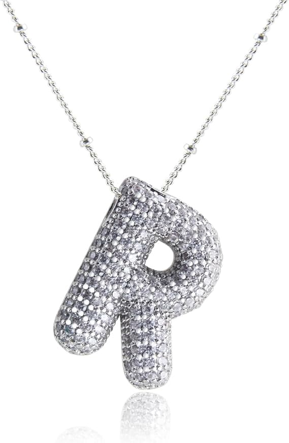 18K Gullbelagt Bokstavkjede i Sølv A–Z