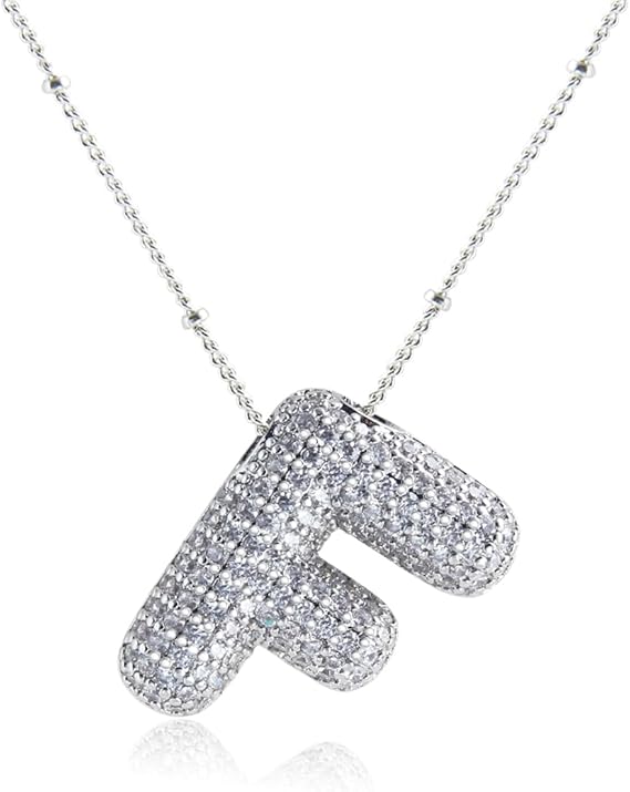 18K Gullbelagt Bokstavkjede i Sølv A–Z