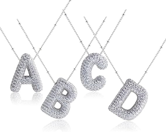 18K Gullbelagt Bokstavkjede i Sølv A–Z