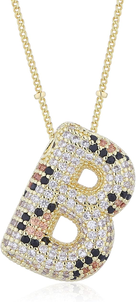 18K Gullbelagt Leopard Bokstavkjede A–Z