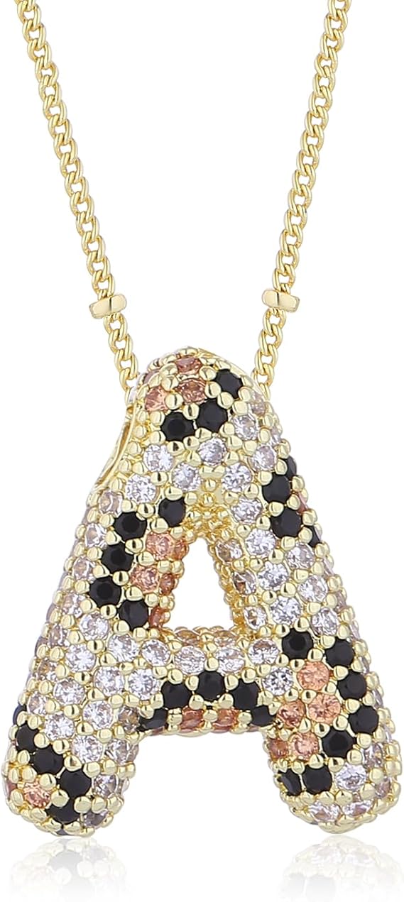 18K Gullbelagt Leopard Bokstavkjede A–Z