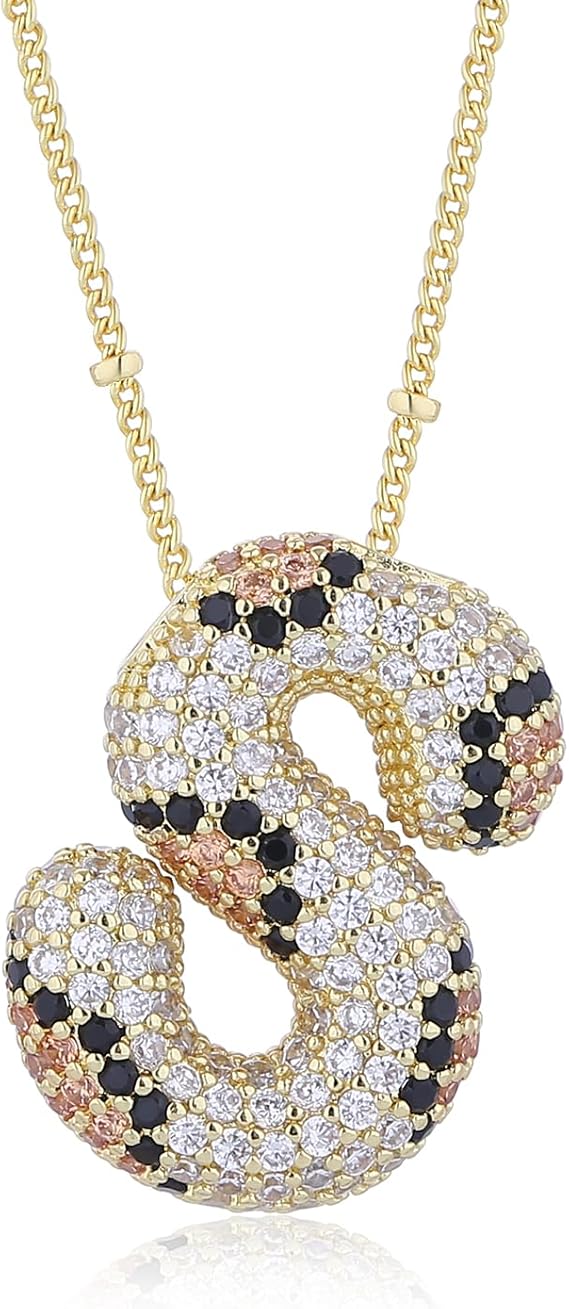 18K Gullbelagt Leopard Bokstavkjede A–Z