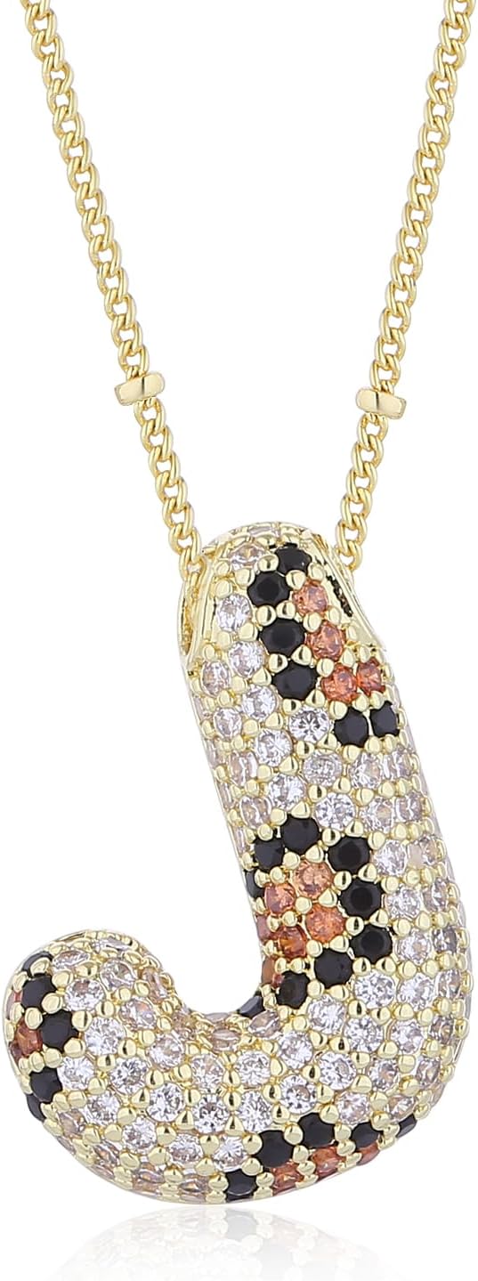18K Gullbelagt Leopard Bokstavkjede A–Z
