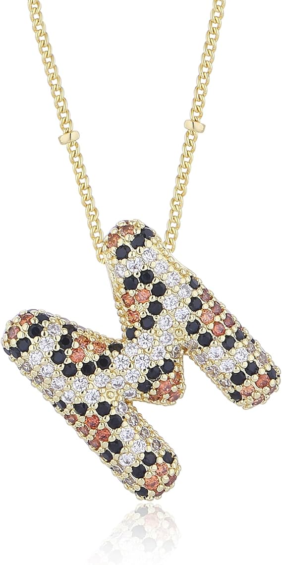 18K Gullbelagt Leopard Bokstavkjede A–Z