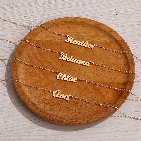 14K Gullbelagt Personlig Navnekjede