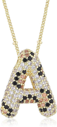 18K Gullbelagt Leopard Bokstavkjede A–Z