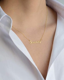 14K Gullbelagt Personlig Navnekjede